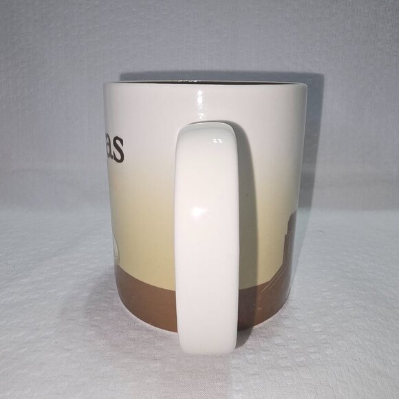 STARBUCKS COFFEE COLLECTORS SERIES LAS VEGAS MUG TAN AND BROWN 16OZ EUC - Picture 5 of 9